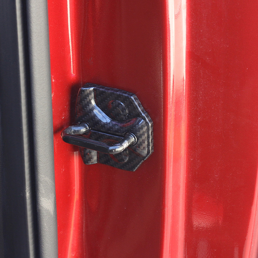 Carbon Fiber ABS Door Lock Buckle Cover Trim Cap Guard for Ford F150 2015-2020