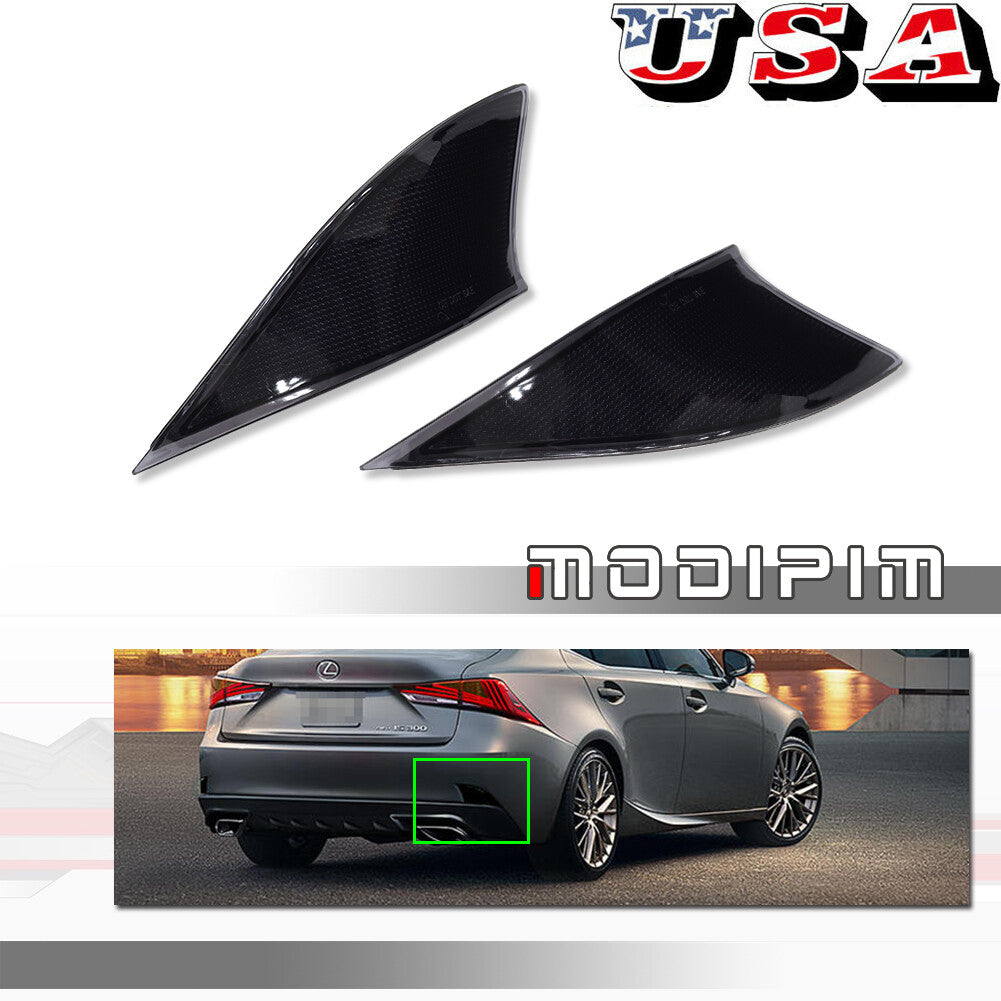 JDM Smoked Lens Rear Bumper Reflector Cover for 2014 - 2020 for Lexus IS250 IS350 - v