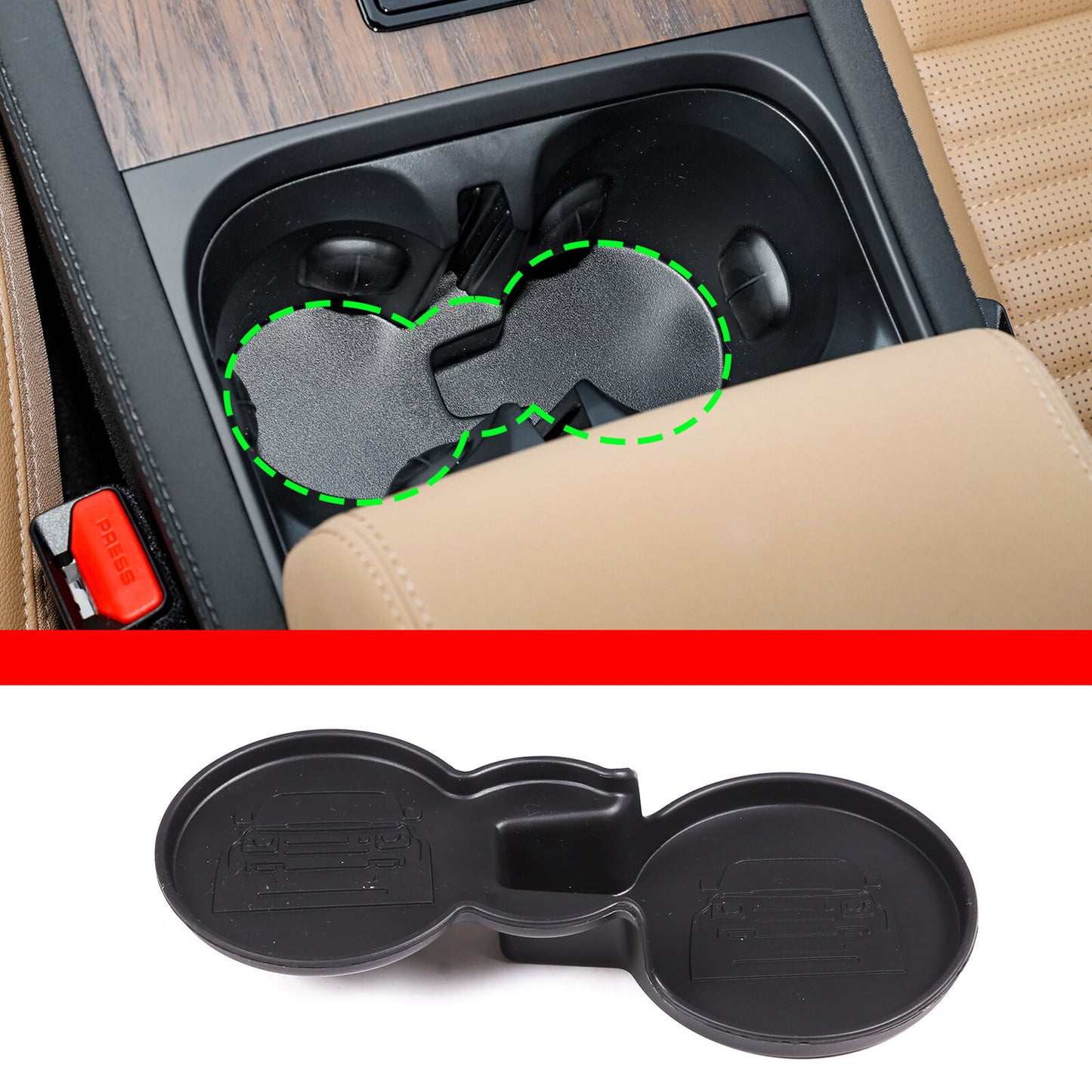 TPE cup holder cover decoration suitable for Land Rover Discovery Sport 2020 - 2024 n