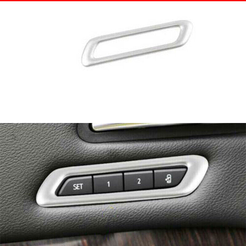 for Cadillac XT4 2019-2023 Matte Silver for Seat Memory Switch Frame Cover Decor 1pc
