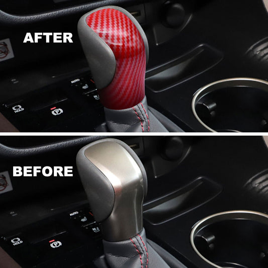 For 2014-2021 for Lexus IS250 350 200T Red Carbon Fiber Car Shift Knob Cover Trim Q