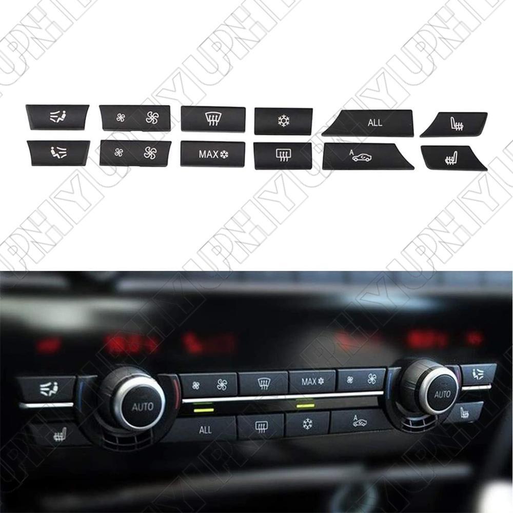 AC Climate Control Button Repair Decals Stickers Black for BMW 5 6 7 F10 F01 F12 Q