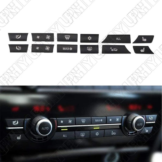 AC Climate Control Button Repair Decals Stickers Black for BMW 5 6 7 F10 F01 F12 Q