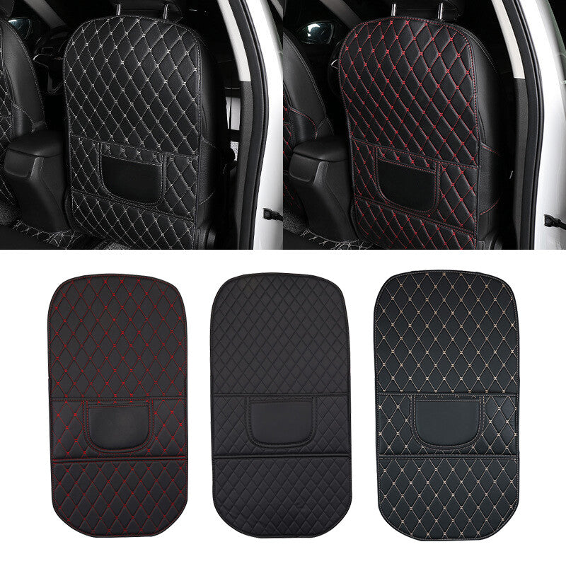 1-piece kick pad leather cover universal car for seat back accessory