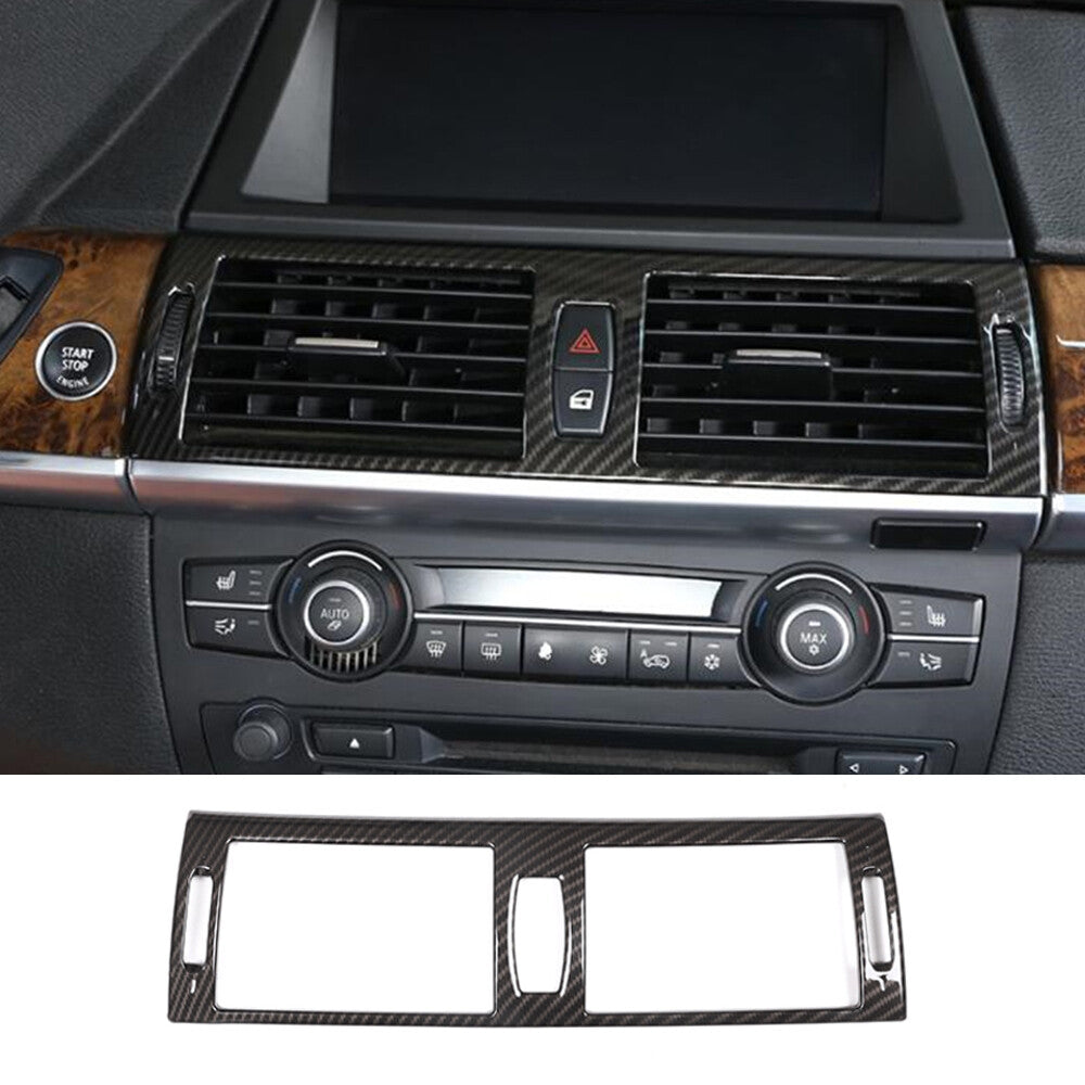 Carbon ABS Center Air Condition Vent Outlet Trim for BMW X5 E70 X6 E71 2008-2013
