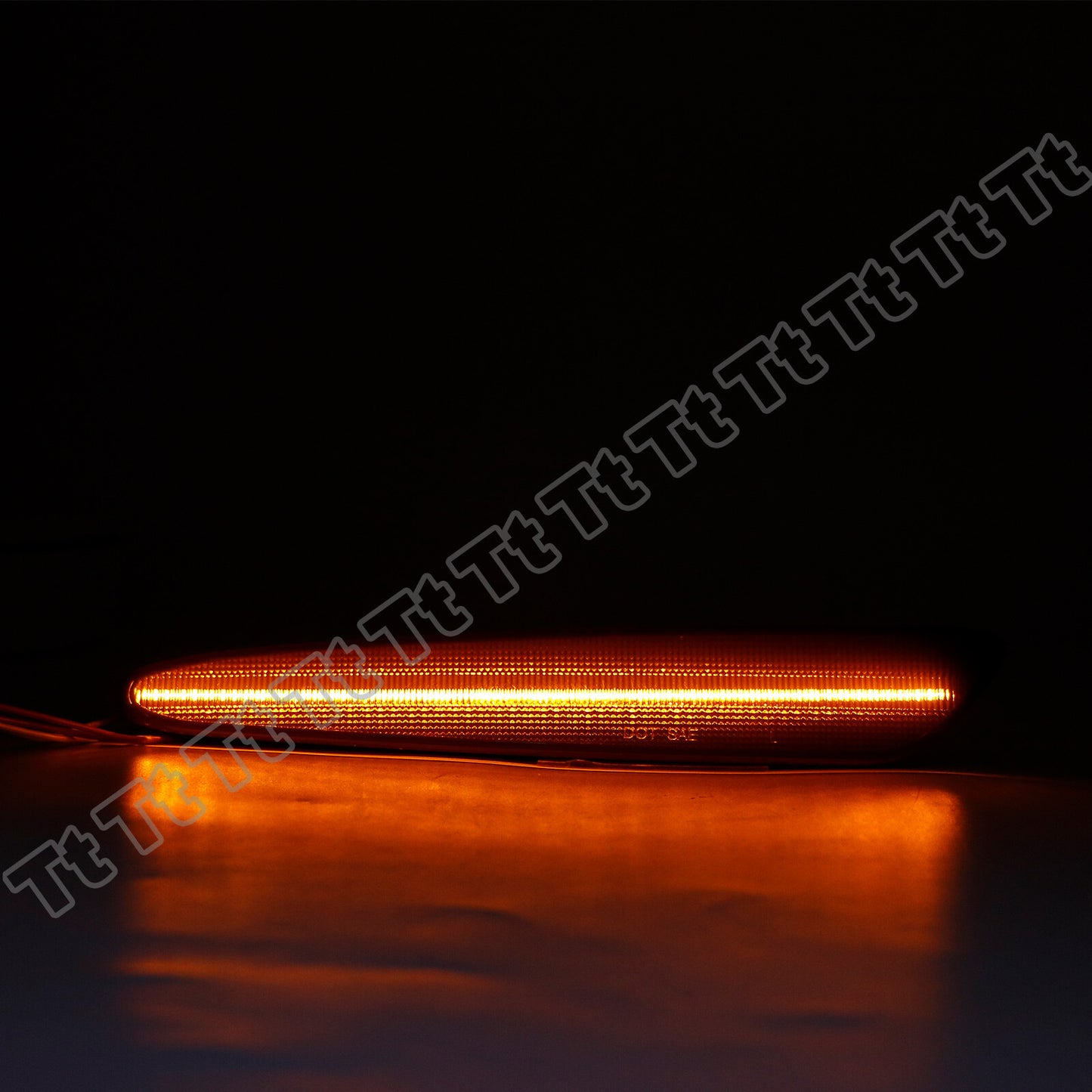 Smoked Front Amber LED Side Marker Lights for 05 - 2013 for Corvette C6- v