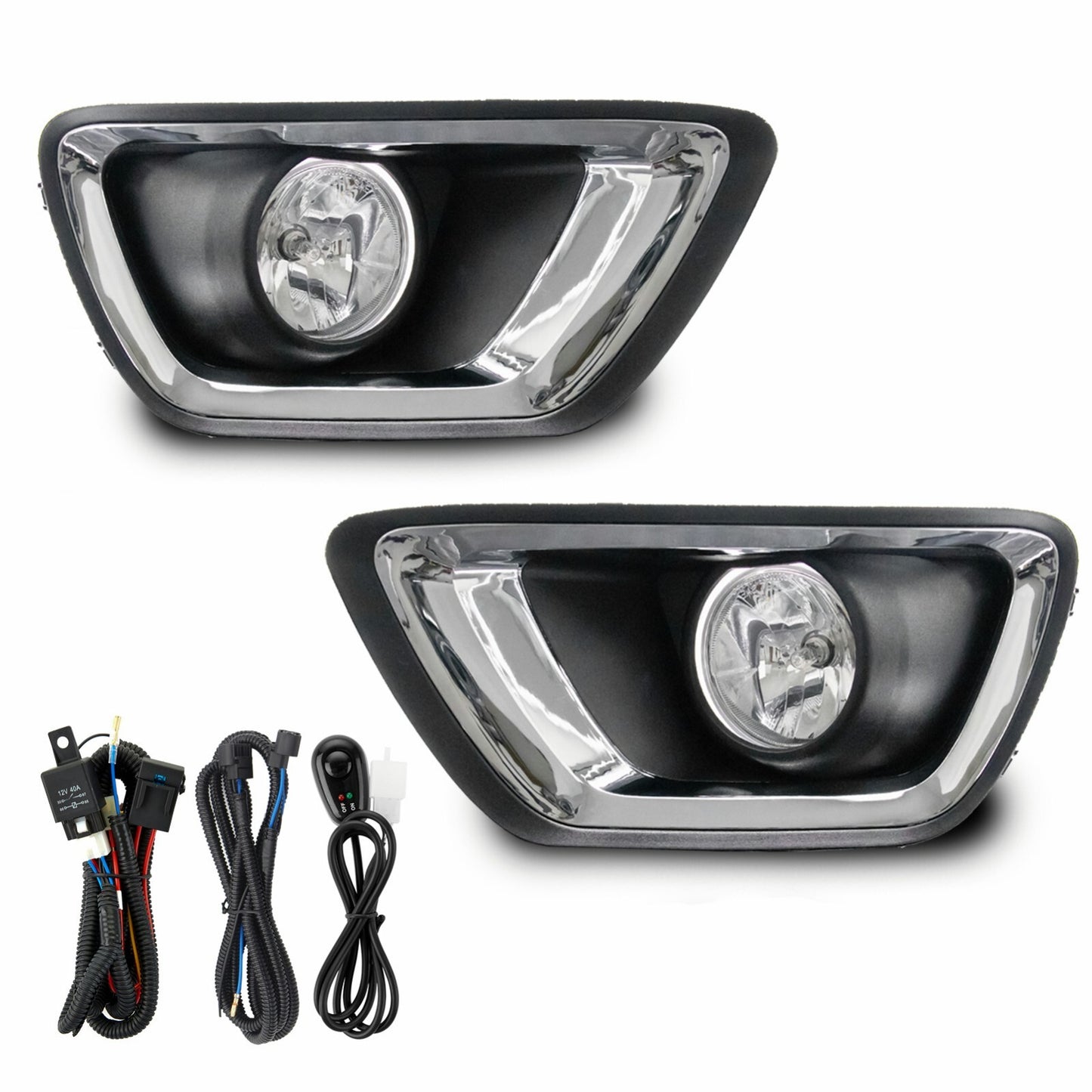 Fit For 2015 - 2019 for Colorado Clear Lens 1 Pair Front Bumper Fog Lights - v
