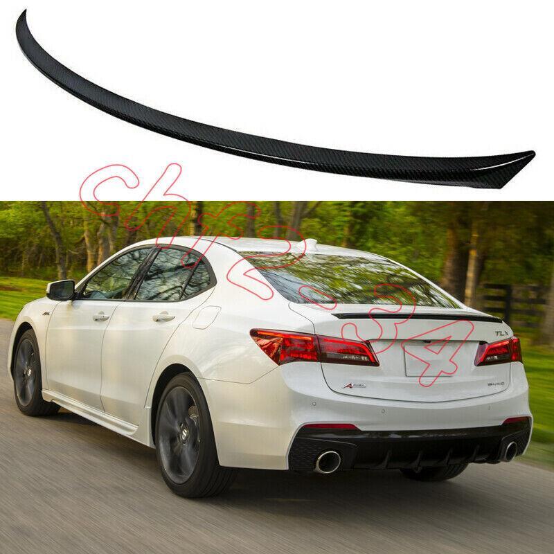 Fits For 2015-2023 for Acura TLX Rear Tail Trunk Spoiler Wing Lip Carbon Fiber ABS