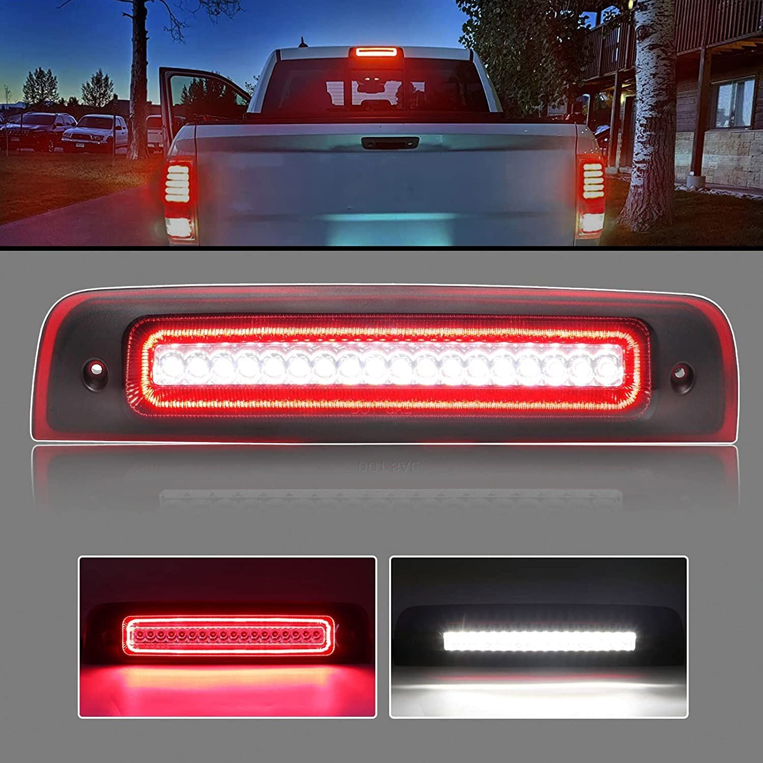 For 09 - 2018 for Dodge for Ram 1500 2500 3500 LED Third Brake License Light Stop Cargo Light - v