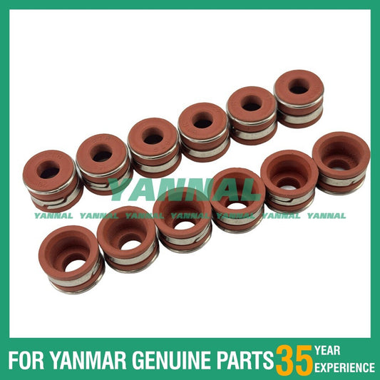 12-piece set of valve oil seals for 6D104 engine parts -