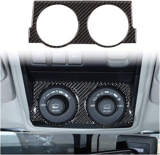 for Toyota 4Runner 2010-2021 4WD Four Wheel Drive Switch Trim Bezel Carbon Fiber