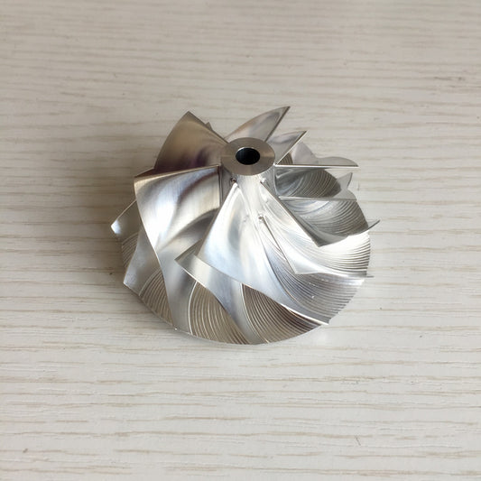 K16 51.62/63.98 mm 6+6 blade turbine milling/aluminum 2618/billet compressor wheel