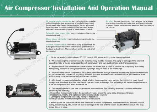 Air Suspension Compressor Pump AMK for Range Rover Sport L320 LR3 Discovery 3  4