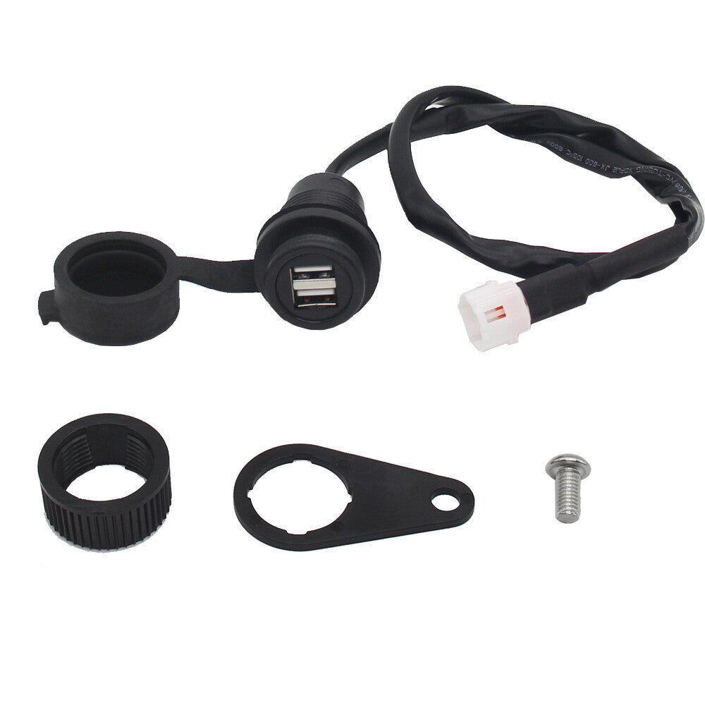Dual USB for Charger Plug Socket Adapter for YAMAHA MT09 SP XSR900 Tracer 900 XSR700 Q
