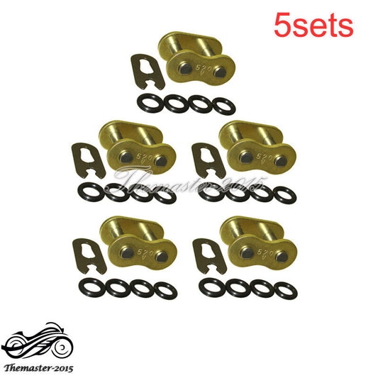520 Gold O-ring Chain Connecting Master Link for Honda for Yamaha for Suzuki for Kawasaki Q