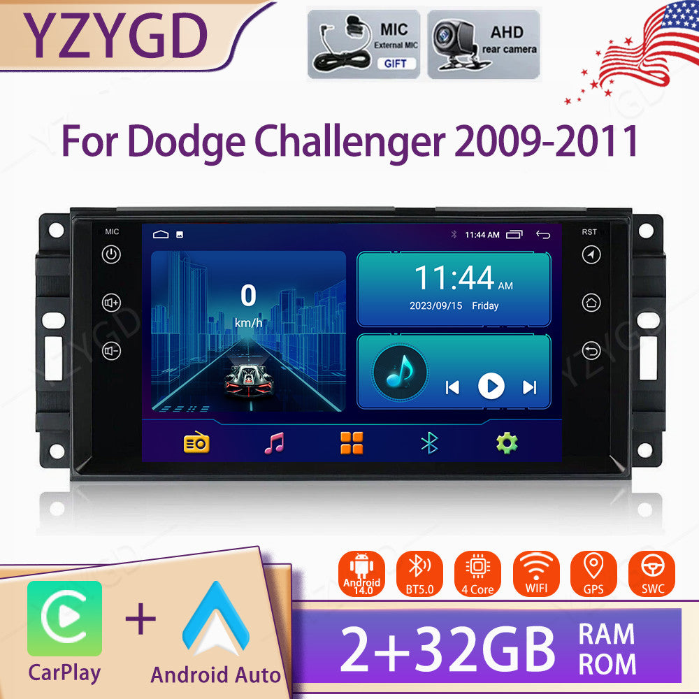 for Dodge for Challenger 2009-2011 Android Auto Carplay Car Stereo Radio Screen GPS