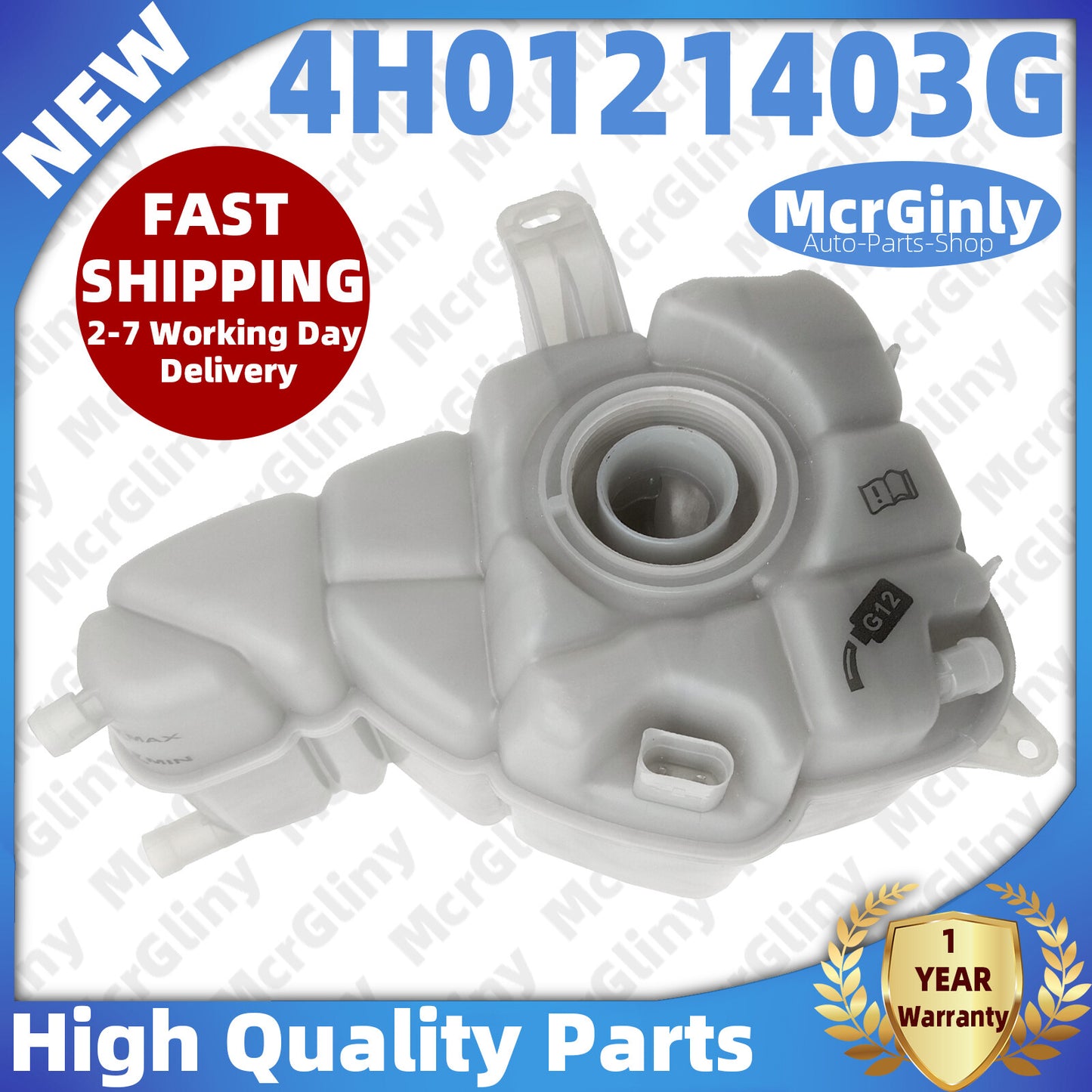 Engine coolant reservoir for Audi for A8 2010-2017 #4H0121403M #4H0121403G- n