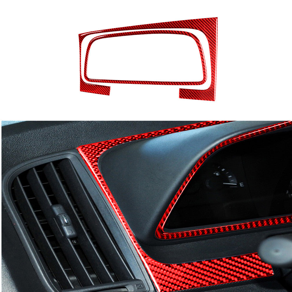 Red Carbon Fiber Window Control Button Cover Trim for Corolla 2014-2018 v