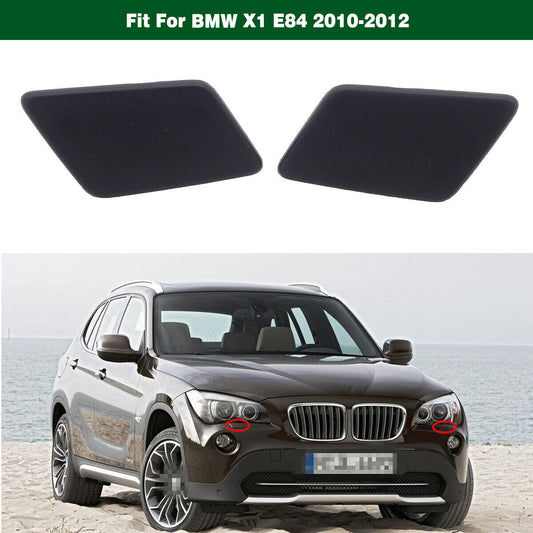 1Pair Front Headlight Washer Spray Jet Cover Caps Fit for BMW X1 E84 2010-2012 Q