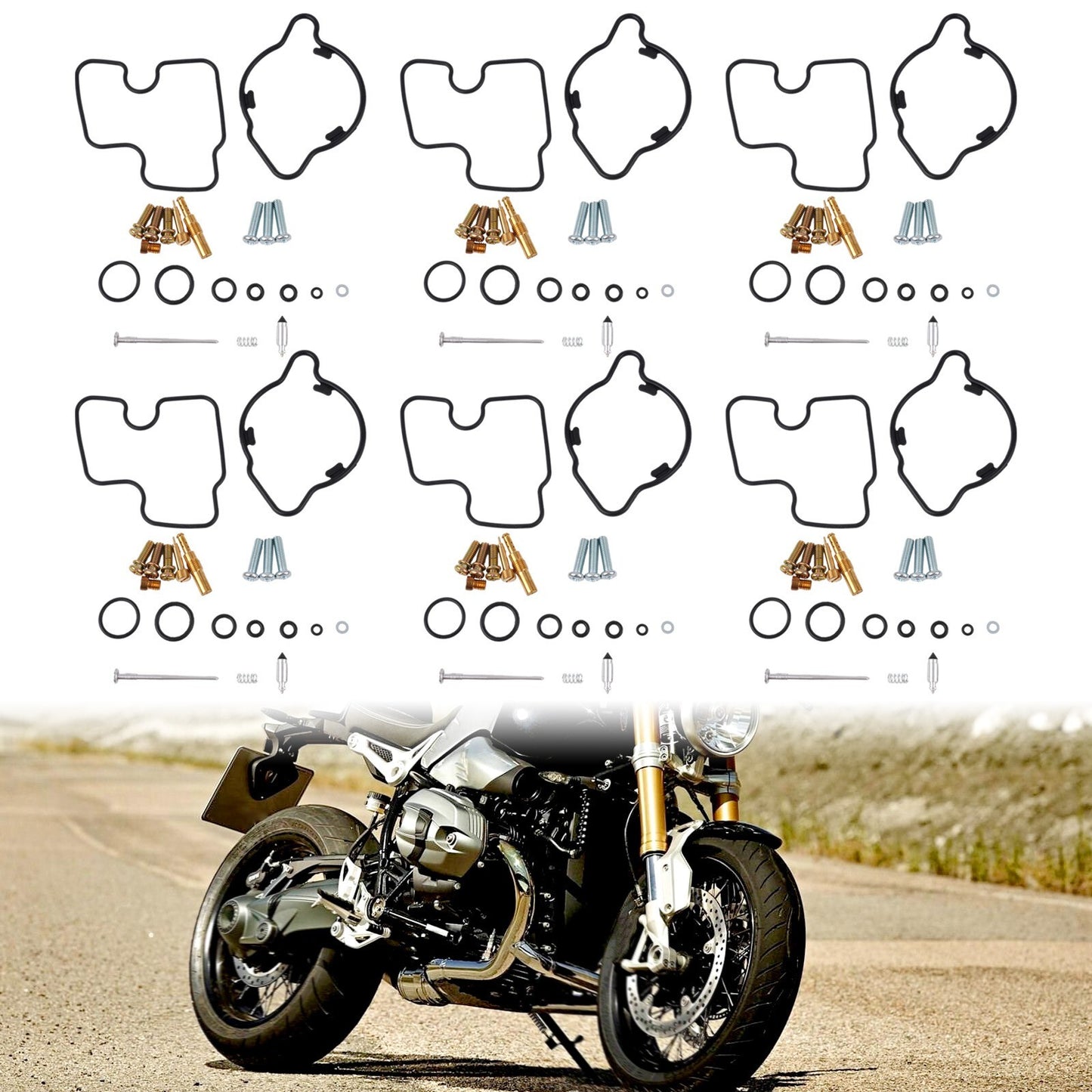 6 Sets Carburetor For GL1500C/GL1500CT Tour Valkyrie 1500 1997-2003 for Honda