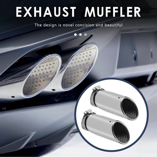 2x Car Exhaust Muffler Tip Stainless Steel Pipe Chrome Modified for Benz C180