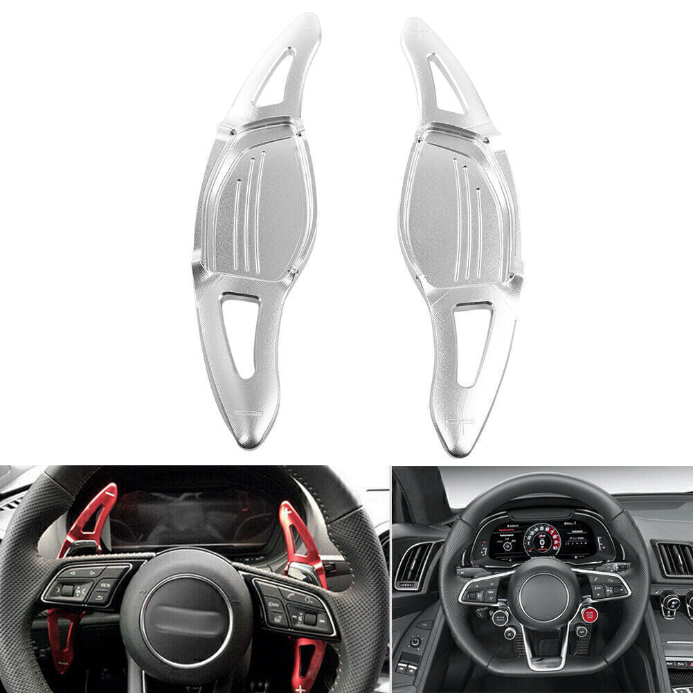 2x Steering Wheel Shift Paddle Shifter Extension Fit for Audi R8 RS3 RS4 RS5 TT RS