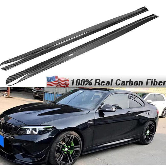 Carbon fiber side skirt extension and splitter kit for 2016-2021 for BMW F87 M2 M2C