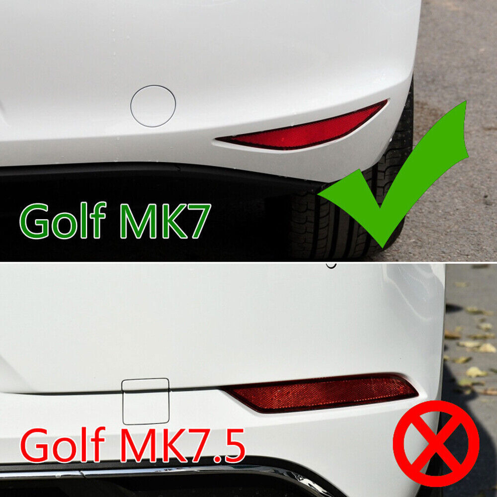 For 2013-2015 for VW for Golf 7 GTI R GTD Mk7 Black Rear Bumper Spoiler Fog Light Trim n