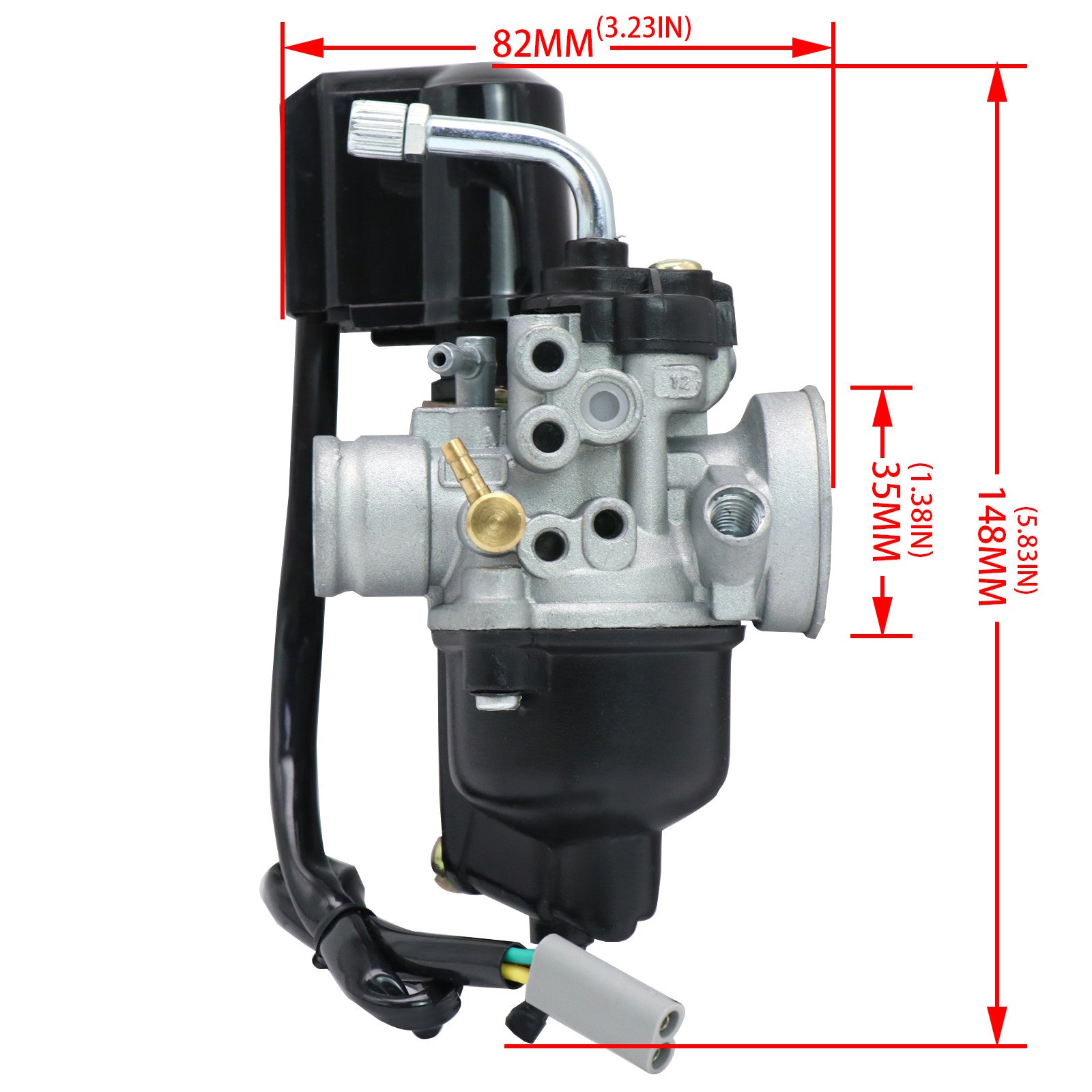 Carburetor PHVA 12QD 12mm Carb w/ E-Choke for Piaggio Fly 50 Vespa LX 50 Scooter Q