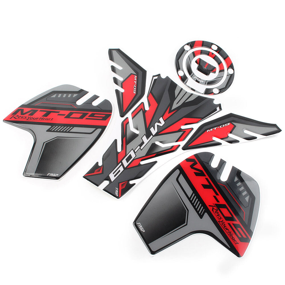 Red 3D Gas Tank Pad Side Decal Sticker for Yamaha MT 09 SP MT09 Tracer 2018 2020
