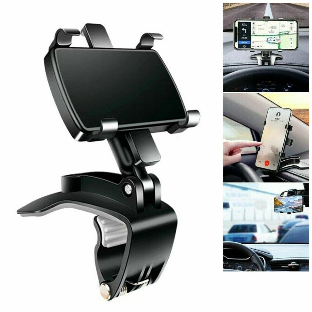 1x 360° Mount Holder Car Dashboard Sun Visor Mirror Stand For Cell Phone GPS New n