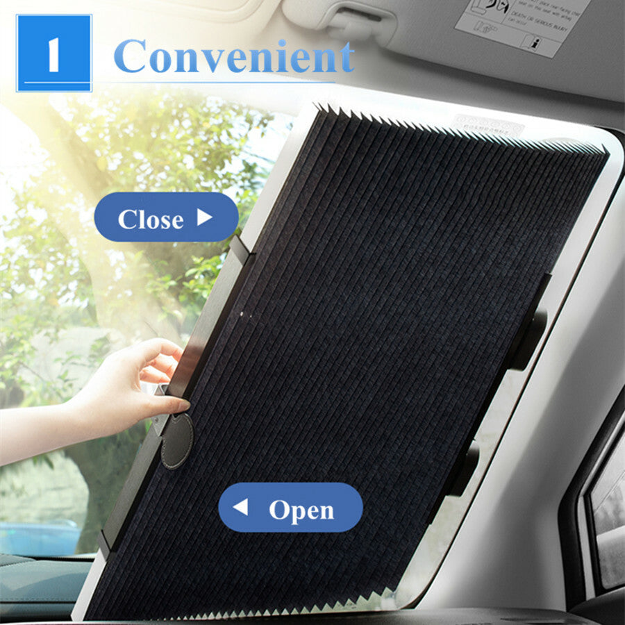 Retractable Front Windshield Sun Visor Curtain UV Protection Car Accessories