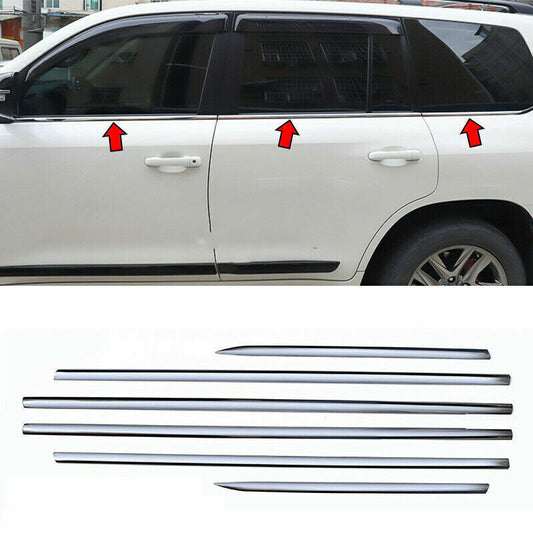 for Toyota for Land Cruiser 2009-2020 Silver Window Molding Lower Trim Strip Garnish