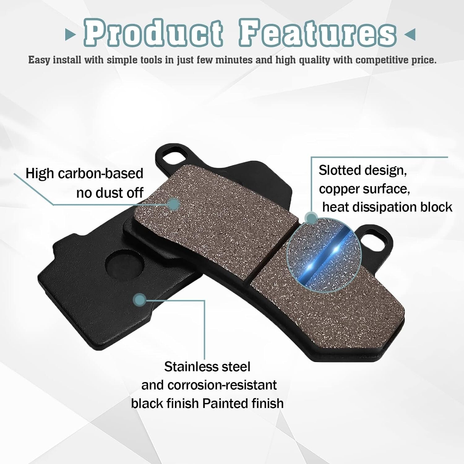 Brake Pads for Harley Davidson FLHTCU FLHR Road King Classic/FLTR Road Glide