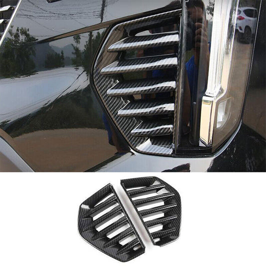 for Cadillac XT4 2019-23 Carbon Fiber Look Front Fog Light Lamp Cover Trim 2PCS