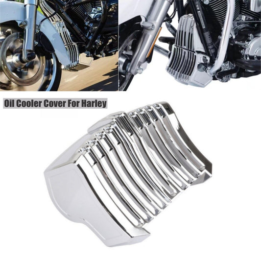 Chrome Precision Oil Cooler Cover for Harley Touring Electra Street Glide 17-22