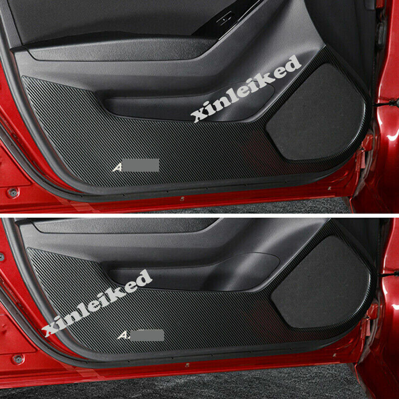 for Mazda 3 Axela 2017-18 Carbon Steel Door Anti Kick Protection Cover Trim Kit