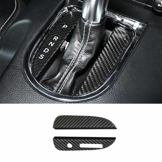 for Ford for Mustang 2015-2022 Dry Carbon Fiber Middle Console Gear Shift Stickers