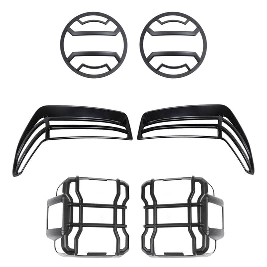 Suitable for 2018-2023 for Jeep for Wrangler JL, 6-piece headlight, wheel arch, and taillight cover trim.