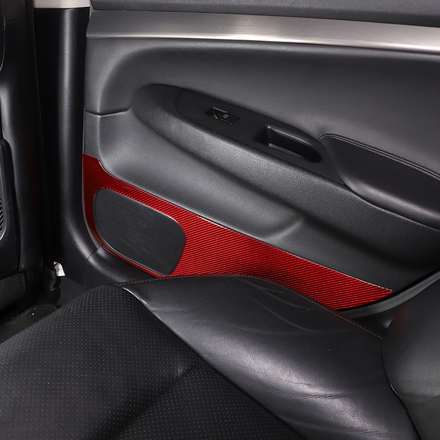 Carbon fiber rear door kick guard stickers suitable for Infiniti G25 and G37 (2007-2013).