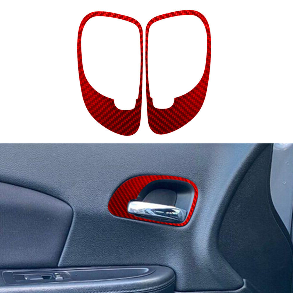 4Pcs Door Speakers Frame Trim Carbon Fiber Sticker for Audi A4 S4 2005-2008 v