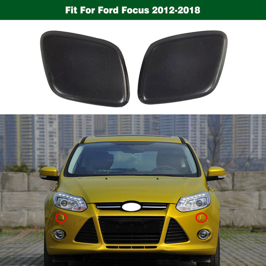 Front Bumper Headlight Washer Jet Nozzle Cover Caps L+R  for ford  Focus 2012-2018 Q