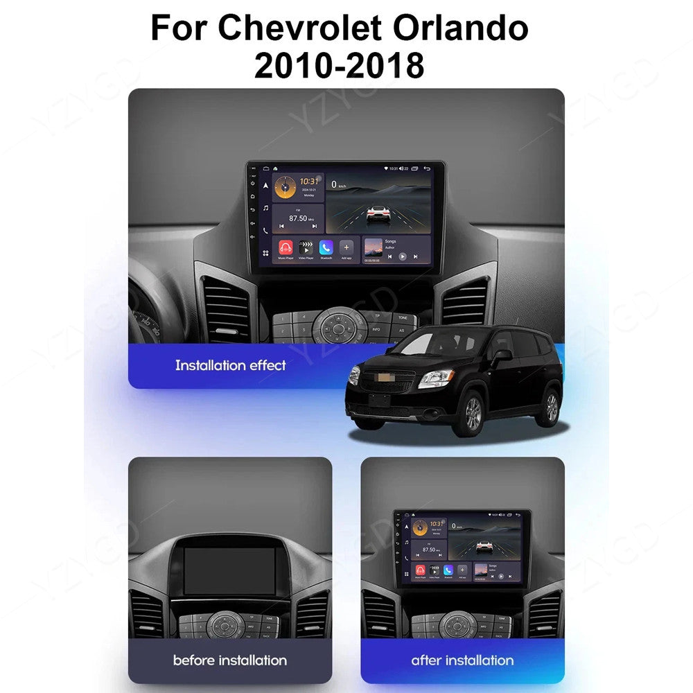 for Chevrolet Orlando 2010-2018 Carplay Car Stereo Radio GPS Multimedia Screen