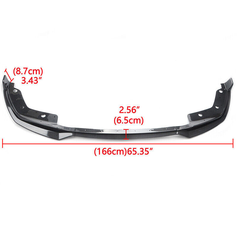 CARBON FIBER FRONT BUMPER SPOILER LIP FIT 19-22 for BMW 3-SERIES G20 M340I M-SPORT