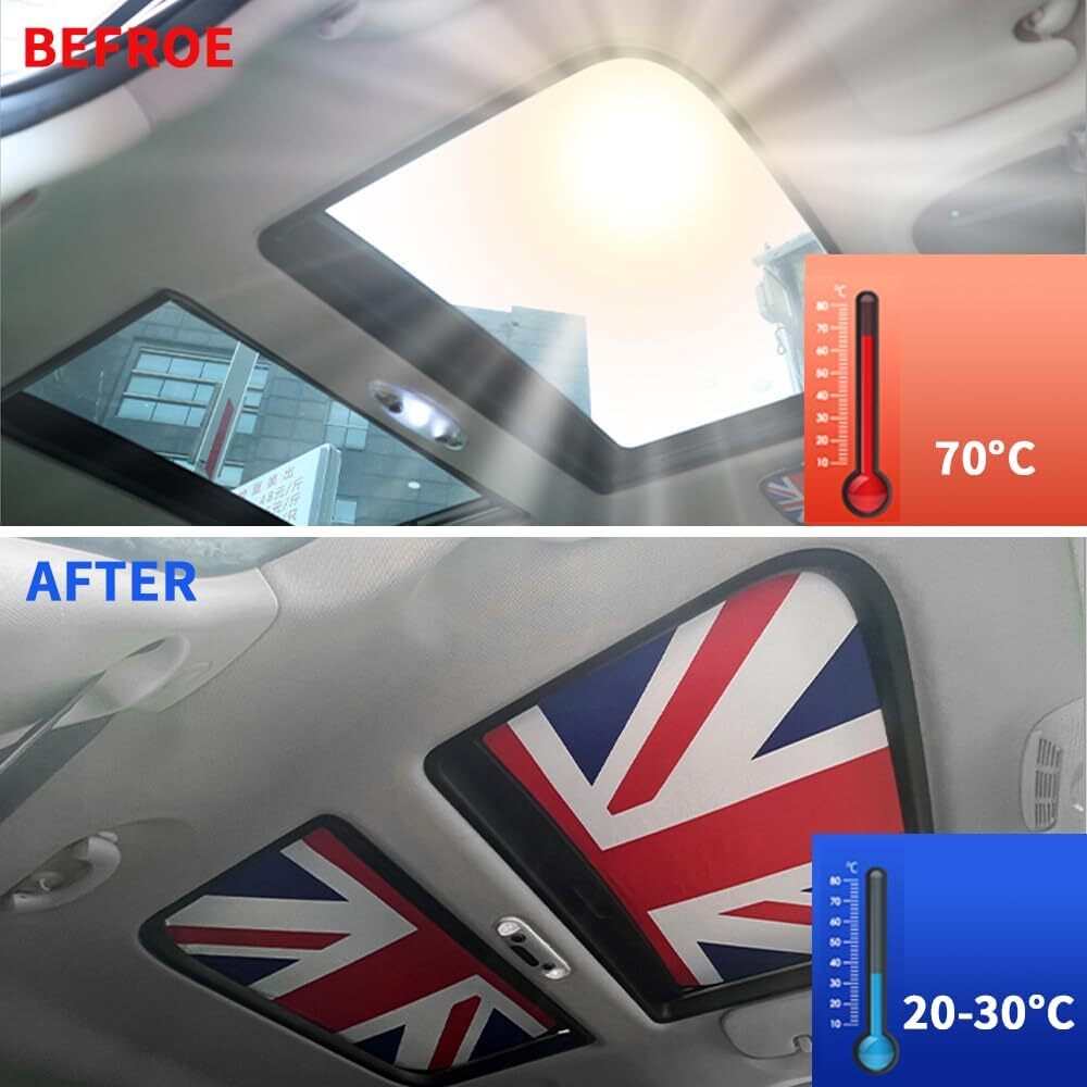 2x Car Sunroof Sun Shade Foldable Covers for MINI Cooper F55 F56 F54 Accessory Q
