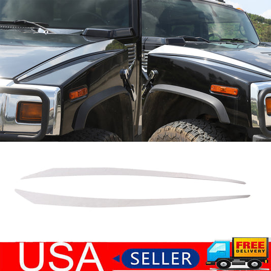 S.Steel Car Veneer Accent Trim 2-Piece Set for 2003-2009 for Hummer H2