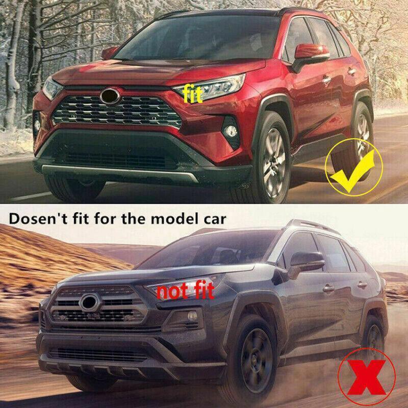 for Toyota RAV4 19-2023 Carbon Fiber Exterior Front Fog Light Lamp Ring Trim 2P
