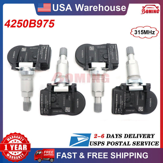 (4) TPMS 4250B975 Tire Pressure Sensor for Mitsubishi Outlander Lancer i-MiEV (USA)