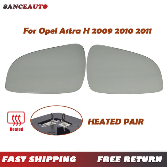 Heated side mirrors (left and right) suitable for Opel Astra H 2009 2010 2011 6428786- n