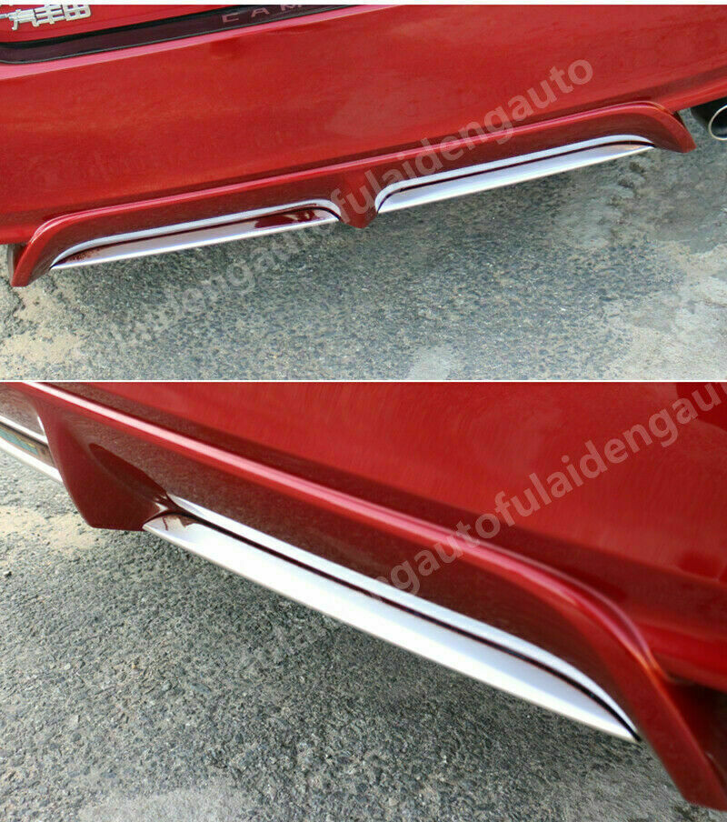 2pc for Toyota for Camry SE XSE 2018-2020 Stainless Rear Bumper Lower Lip Cover trim